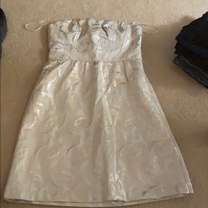 Women’s gold cream dress